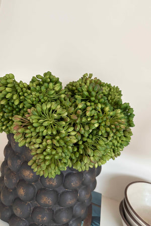 Green Berry in a Handpainted Bobble Vase RTfact Flowers 