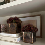 Pine Spray in a Bronze Cube RTfact Flowers 