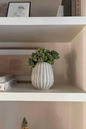Sedum in a Glazed Pale Stone Vase RTfact Flowers 
