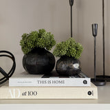 Angelica in a Ridged Metal Vase