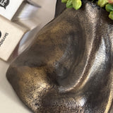 Green Berry in Bronze Wavy Vases