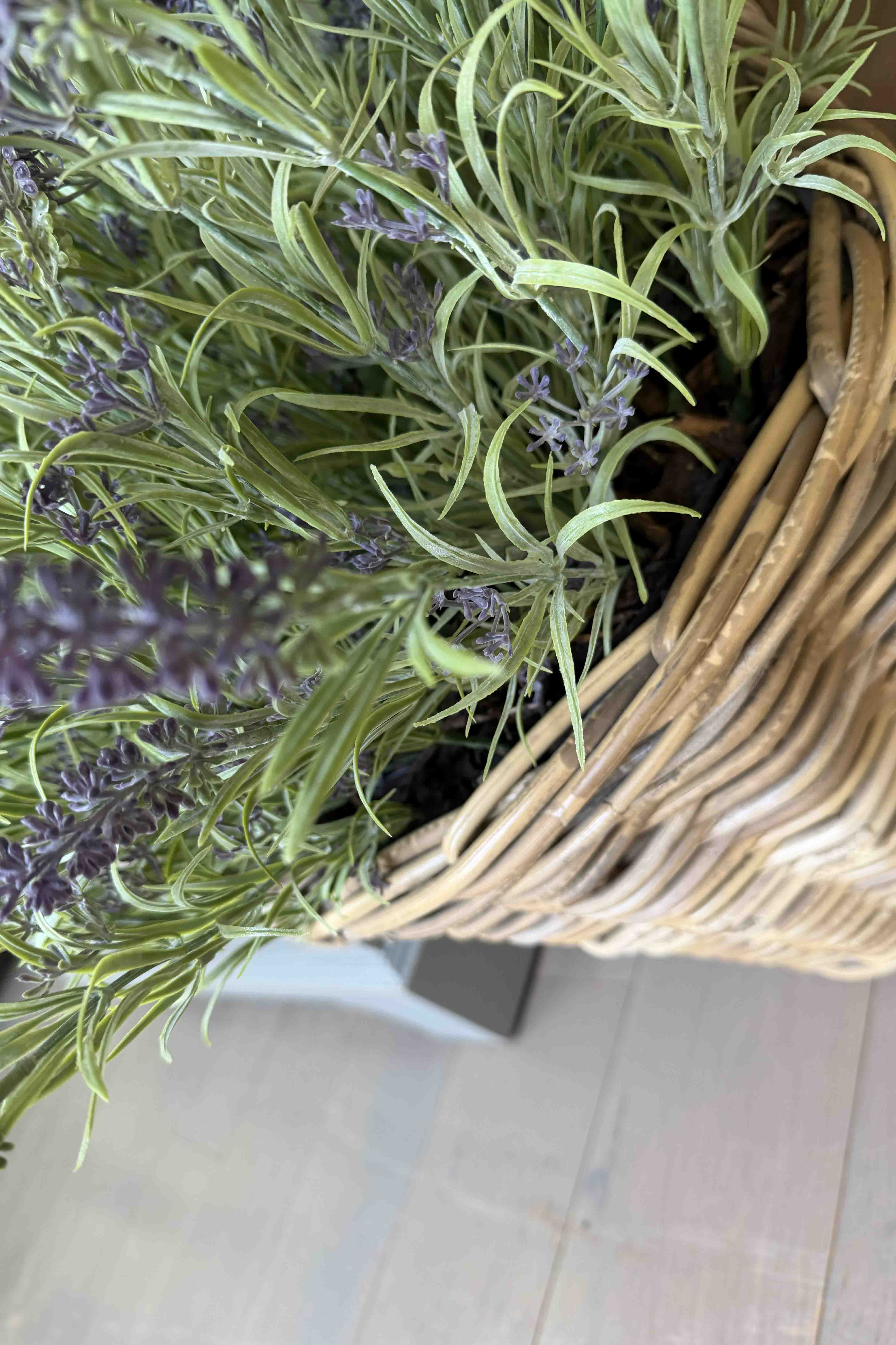 Lavender in a Wicker Basket RTfact Flowers 