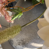 Dahlia, Bucida and Cattail Grass in a Stone Vase RTfact Flowers 