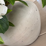 Bucida, Hydrangea Spray and Viburnum in a Light Grey Terracotta Vase RTfact Flowers 