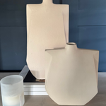 Matt Cream Angular Metal Vase RTfact Flowers 