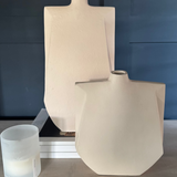 Matt Cream Angular Metal Vase RTfact Flowers 
