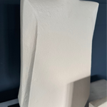 Matt Cream Angular Metal Vase RTfact Flowers 