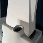Matt Cream Angular Metal Vase RTfact Flowers 