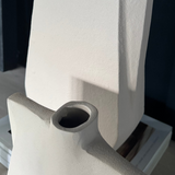 Matt Cream Angular Metal Vase RTfact Flowers 