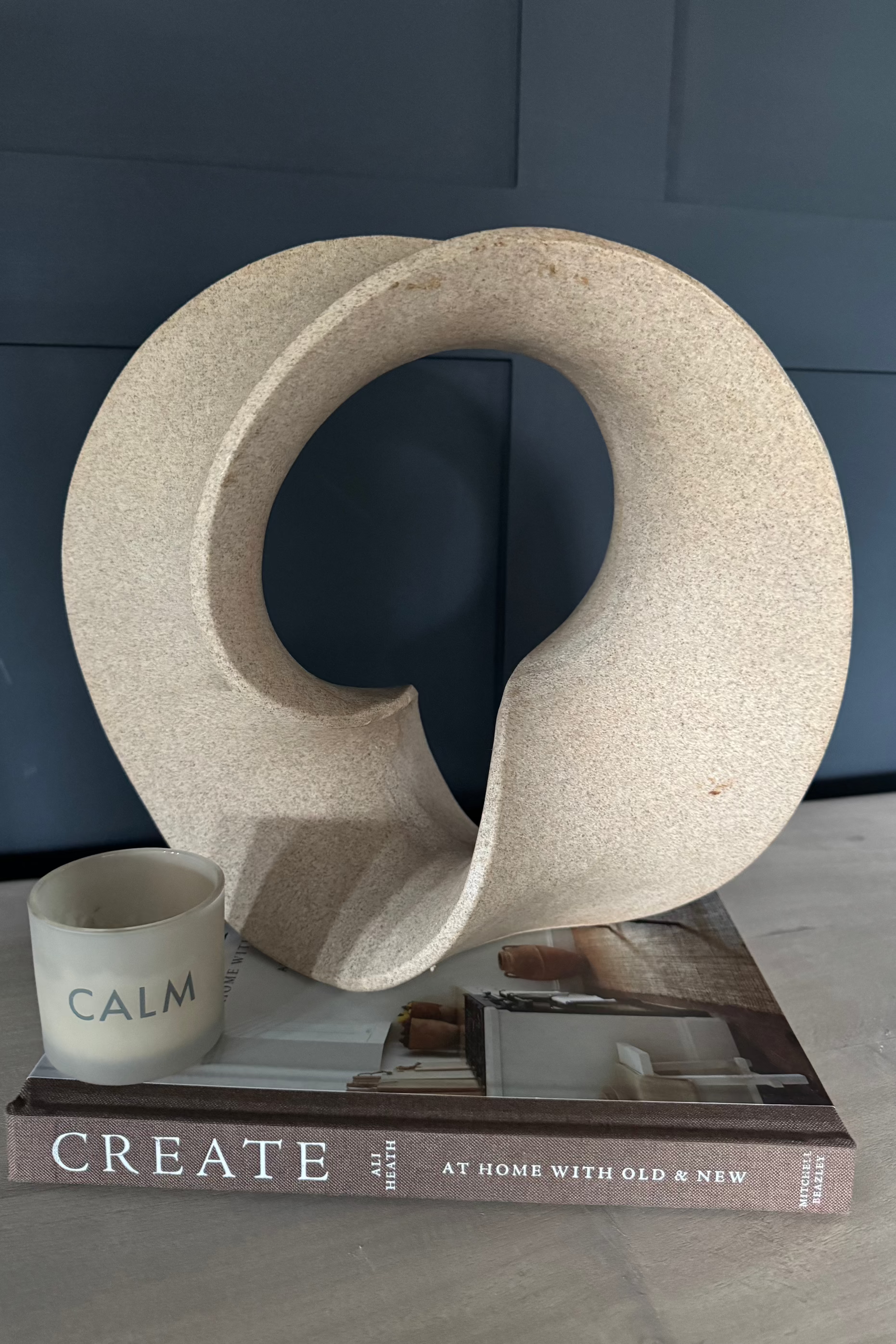 Abstract 'Wave' Ornament - Taupe RTfact Flowers 