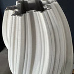 White Ceramic 'Star' Vase RTfact Flowers 
