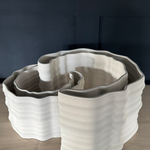 White Ceramic 'Half Moon' Vase - Short RTfact Flowers 