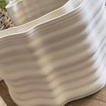 White Ceramic 'Half Moon' Vase - Short RTfact Flowers 