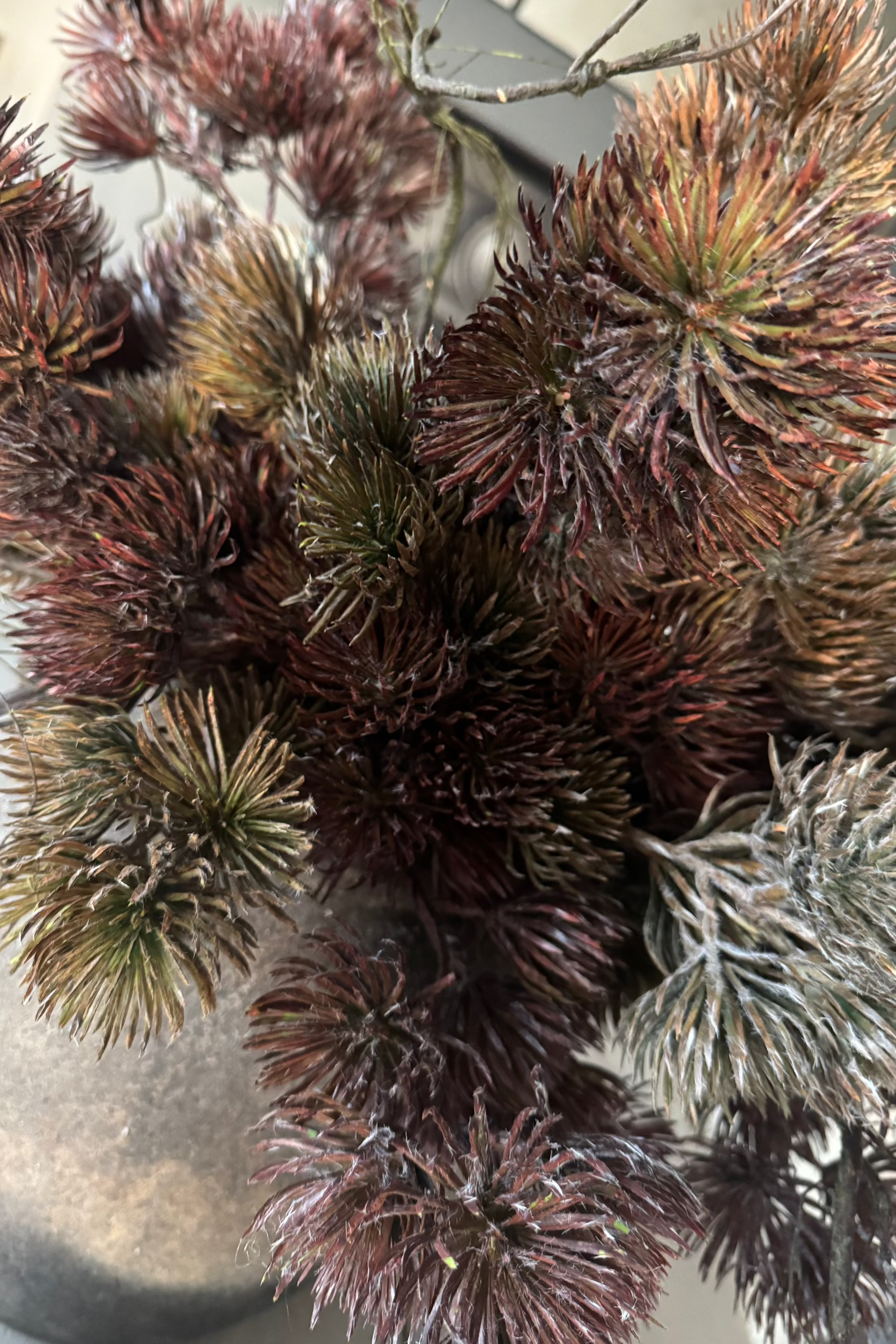 Pine Spray and Twigs in a Stone Pot RTfact Flowers 