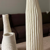 Cream Ridged Vase