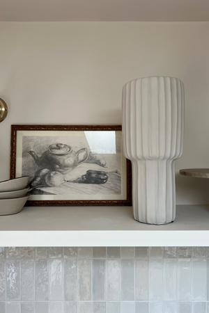 Ivory Ridged Vase