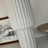 Ivory Ridged Vase (Tall Slim)