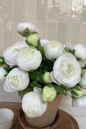 Ranunculus in an Antique Terracotta Pot RTfact Flowers 
