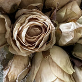 Roses (Champagne) in a Hand Painted Stone Boat RTfact Flowers 