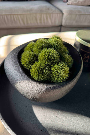 Dianthus in a Black Textured Bowl