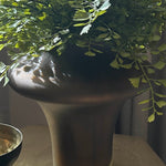 Maidenhair Fern in a Amber Bronze Glass Vase RTfact Flowers 
