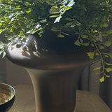 Maidenhair Fern in a Amber Bronze Glass Vase RTfact Flowers 