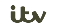 Green ITV logo on a white background