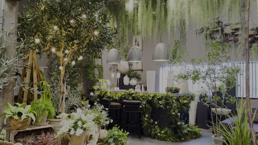 Video of RT Fact showroom of flowers and greenery