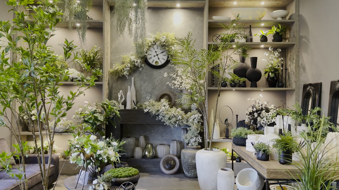 Video of RT Fact showroom of flowers and greenery