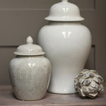 White Ceramic Ginger Jars RTfact Flowers 