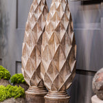 Tall Wooden Pine Cone RTfact Flowers 
