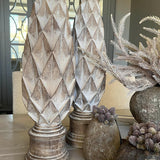 Tall Wooden Pine Cone RTfact Flowers 