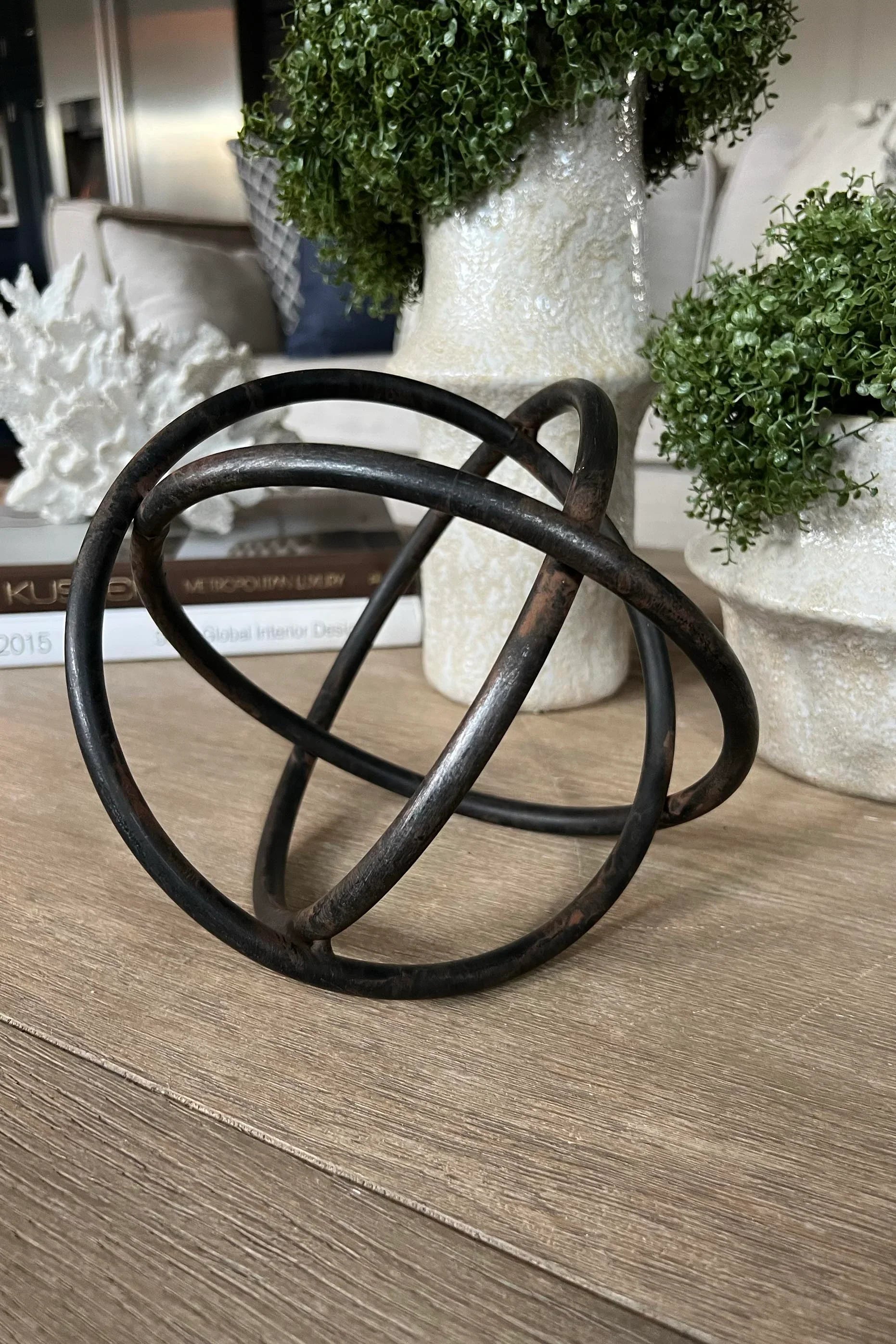 Metal Ball Sculpture RTfact Flowers 