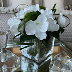 Vanda Orchid with Dianthus in a Stem Lined Cube RTfact Flowers 