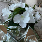 Vanda Orchid with Dianthus in a Stem Lined Cube RTfact Flowers 