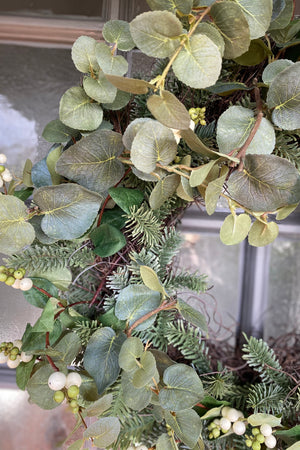 Eucalyptus, Snowberry and Pine Wreath