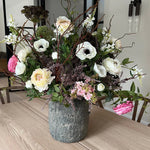 Ranunculus, Anemone, Lilac in a Stone Vase RTfact Flowers 