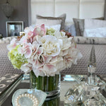 Rose, Hellebore, Hydrangea and Guelder Rose in a Stem Lined Cylinder RTfact Flowers 