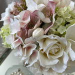 Rose, Hellebore, Hydrangea and Guelder Rose in a Stem Lined Cylinder RTfact Flowers 