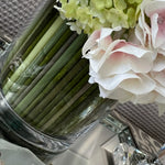Rose, Hellebore, Hydrangea and Guelder Rose in a Stem Lined Cylinder RTfact Flowers 