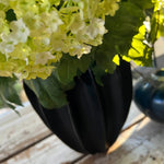 Guelder Rose and Twig in a Black Fluted Vase RTfact Flowers 