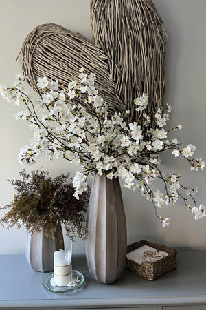 Blossom in a Taupe Frosted Glass Vase