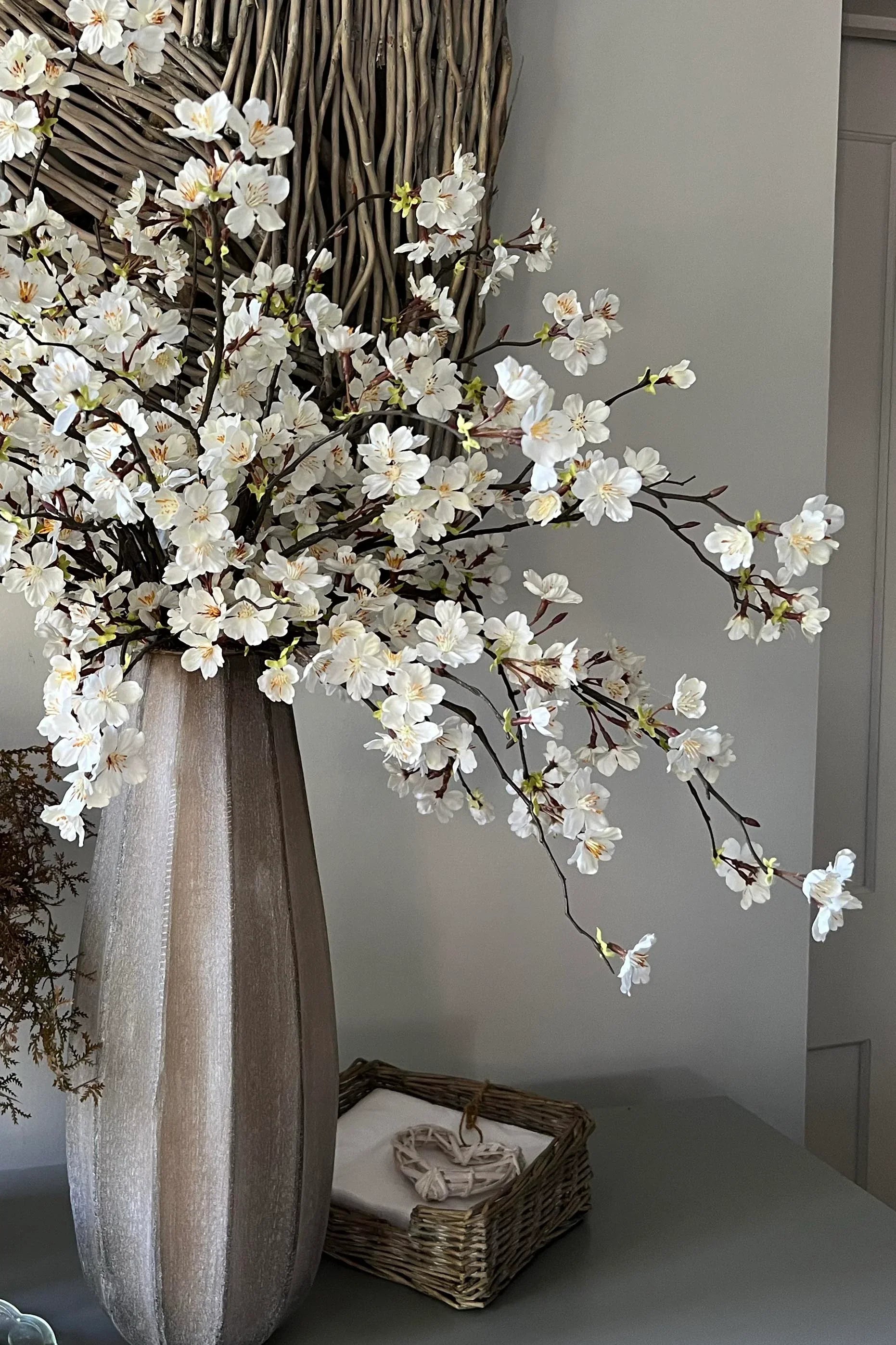 Blossom in a Taupe Frosted Glass Vase RTfact Flowers 