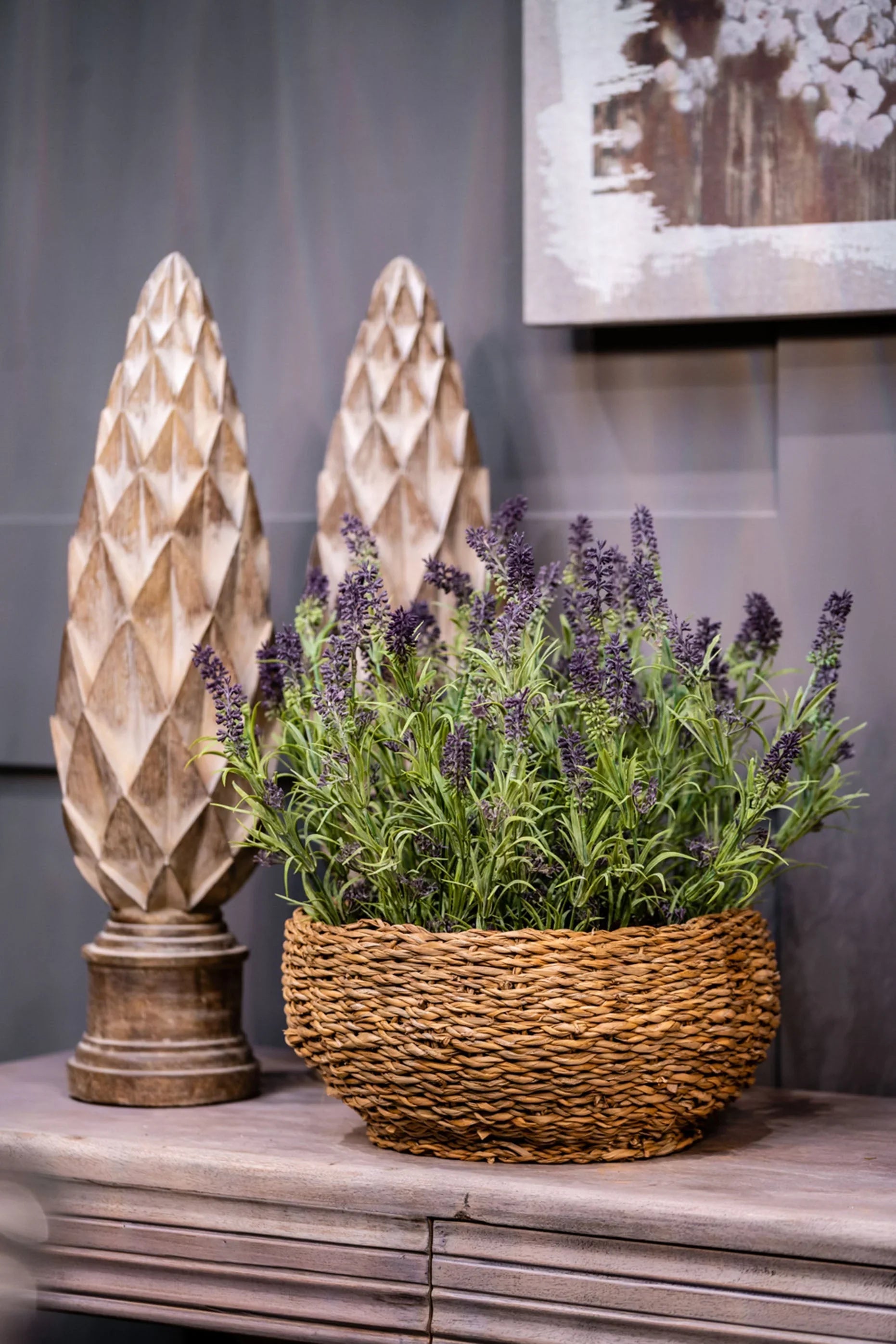 Lavender in a Basket RTfact Flowers 