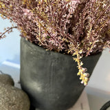 Heather in a Matt Black Stone Pot RTfact Flowers 