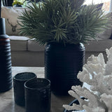 Spiky Succulents in a Carved Glass Vase RTfact Flowers 