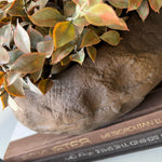 Lappa Bush in a Organic Shaped Rust/Brown Bowl RTfact Flowers 