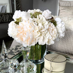 Peony, Hydrangea and Roses in a Stem Lined Vase (Soft Peach) RTfact Flowers 