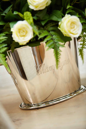 Roses and Greenery in a Champagne Cooler