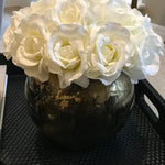 Roses in a Hand Painted Fishbowl RTfact Flowers 